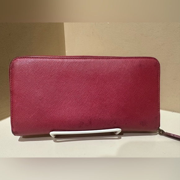 Prada Saffiano Raspberry Pink Zippy Continental Wallet - Picture 15 of 15